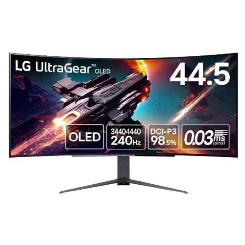 UltraGear OLED 45GS96QB-B 44.5インチ ウルトラワイド(3440ｘ1440) ゲーミングモニター 有機EL 240Hz 0.03ms(GTG)