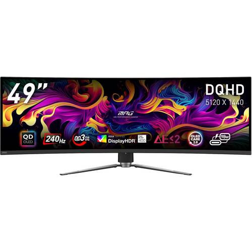 MPG 491CQPX QD-OLED  49インチ DQHD 5120x1440 ゲーミングモニター 240Hz 0.03ms 1800R湾曲パネル
