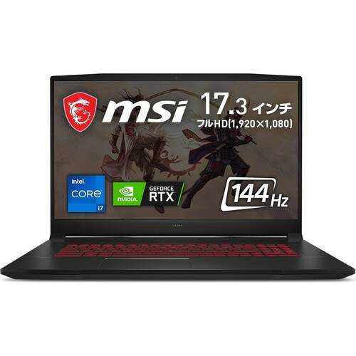 Katana-GF76-11UD-671JP　[ 17.3型(144Hz) / フルHD / i7-11800H / RTX3050Ti / RAM:16GB / SSD:512GB / Windows 11 Home / ブラック ]