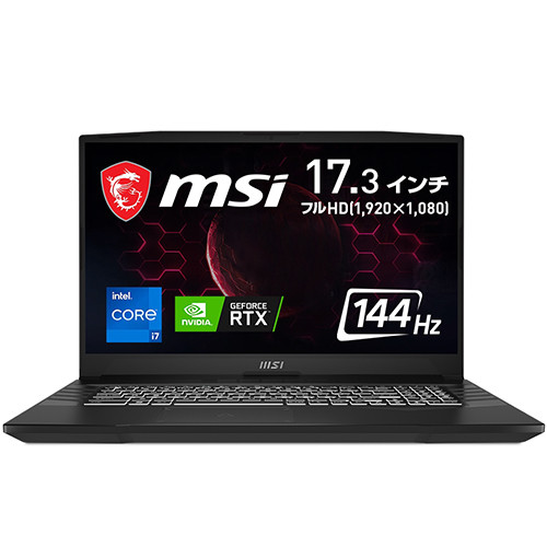 Pulse-GL76-12UEK-452JP　[ 17.3型(144Hz) / フルHD / i7-12700H / RTX3060 / RAM:16GB / SSD:1TB / Windows 11 Home / チタニウムグレー ]