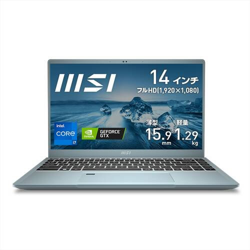 Prestige-14-A12SC-239JP　[ 14型 / フルHD / i7-1280P / GTX1650 Max-Q / RAM:16GB / SSD:512GB / Windows 11 Home / ブルーストーン ]