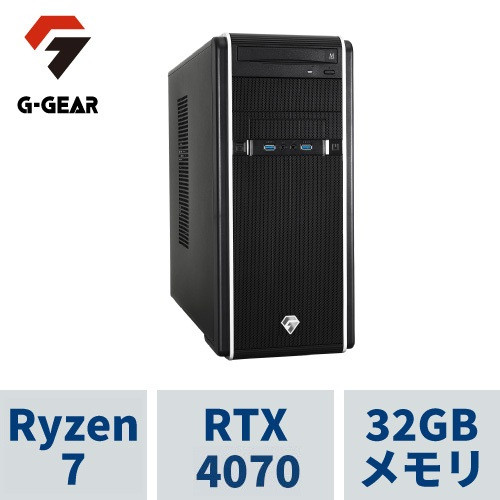  ( Ryzen7 5700X / 32GBメモリ / GeForce RTX4070 / 1TB SSD(M.2 NVMe Gen4) / Windows11 HOME) GA5A-D221BN/NT2  )