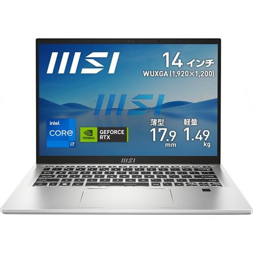 Prestige-14H-B12UCX-099JP　[ 14型 / 1920×1200 / i7-12650H / RTX2050 / RAM:32GB / SSD:512GB / Windows 11 Home / アーバンシルバー ]