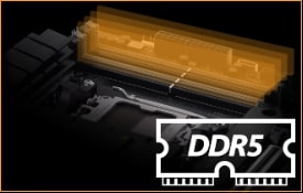 最新DDR5メモリ標準搭載