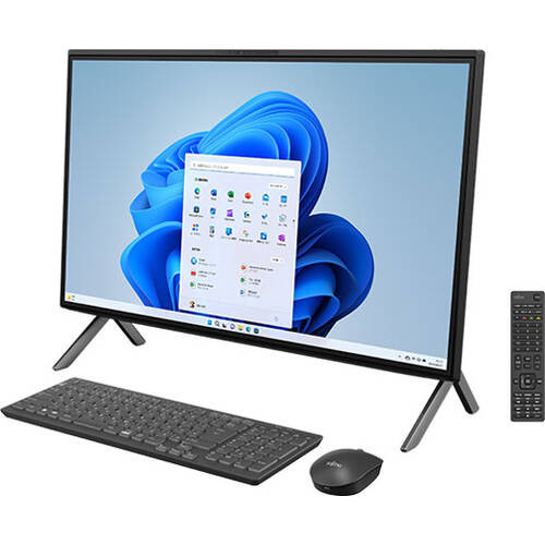 FMVF90H2B　ESPRIMO FH　[ 27型 / WQHD / i7-1260P / RAM:16GB / SSD:512GB + HDD:1TB / Windows 11 Home / MS Office H&B / ワイヤレスキーボード・マウス付属 / ブラック ]