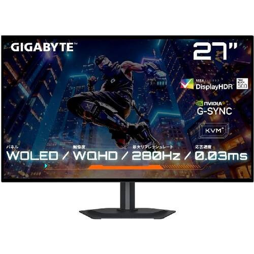 MO27Q28G 27インチ WQHD(2560x1440) 有機EL ゲーミングモニター 280Hz 0.03ms