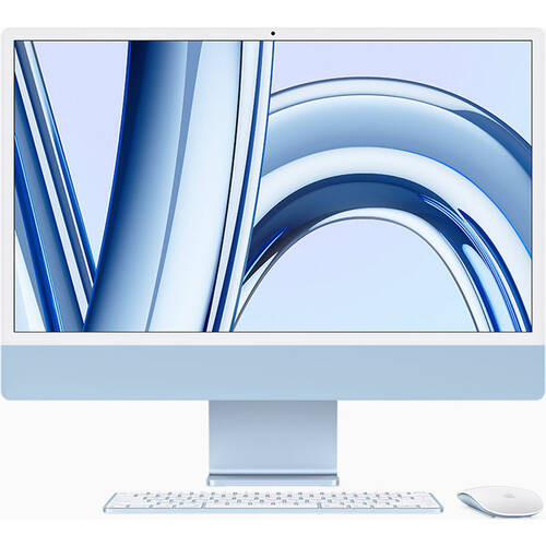 iMac 24 Retina 4.5K MQRC3J/A [ 24型 / 4480×2520 / Apple M3(8C/8G) / RAM:8GB / SSD:256GB / Mac OS / ブルー ]