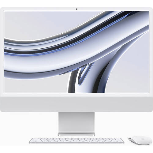 iMac 24 Retina 4.5K MQRK3J/A [ 24型 / 4480×2520 / Apple M3(8C/10G) / RAM:8GB / SSD:512GB / Mac OS / シルバー ]