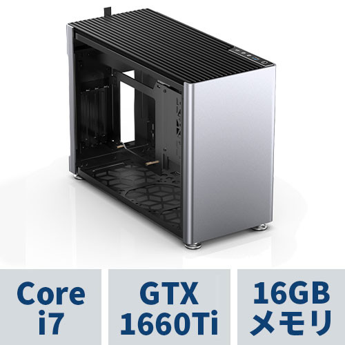 コンパクトタワーPC TS-I7700GTX66TIMIJ 両サイドガラスパネル・アルミケース採用
